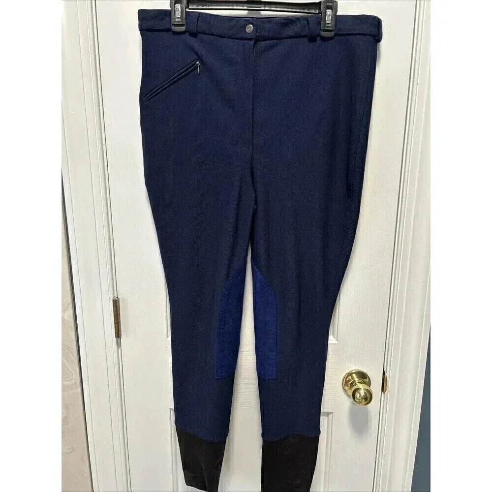 Gutos Womens Riding Pants Size 35 Equestrian Breeches Navy‎ 35x26.5